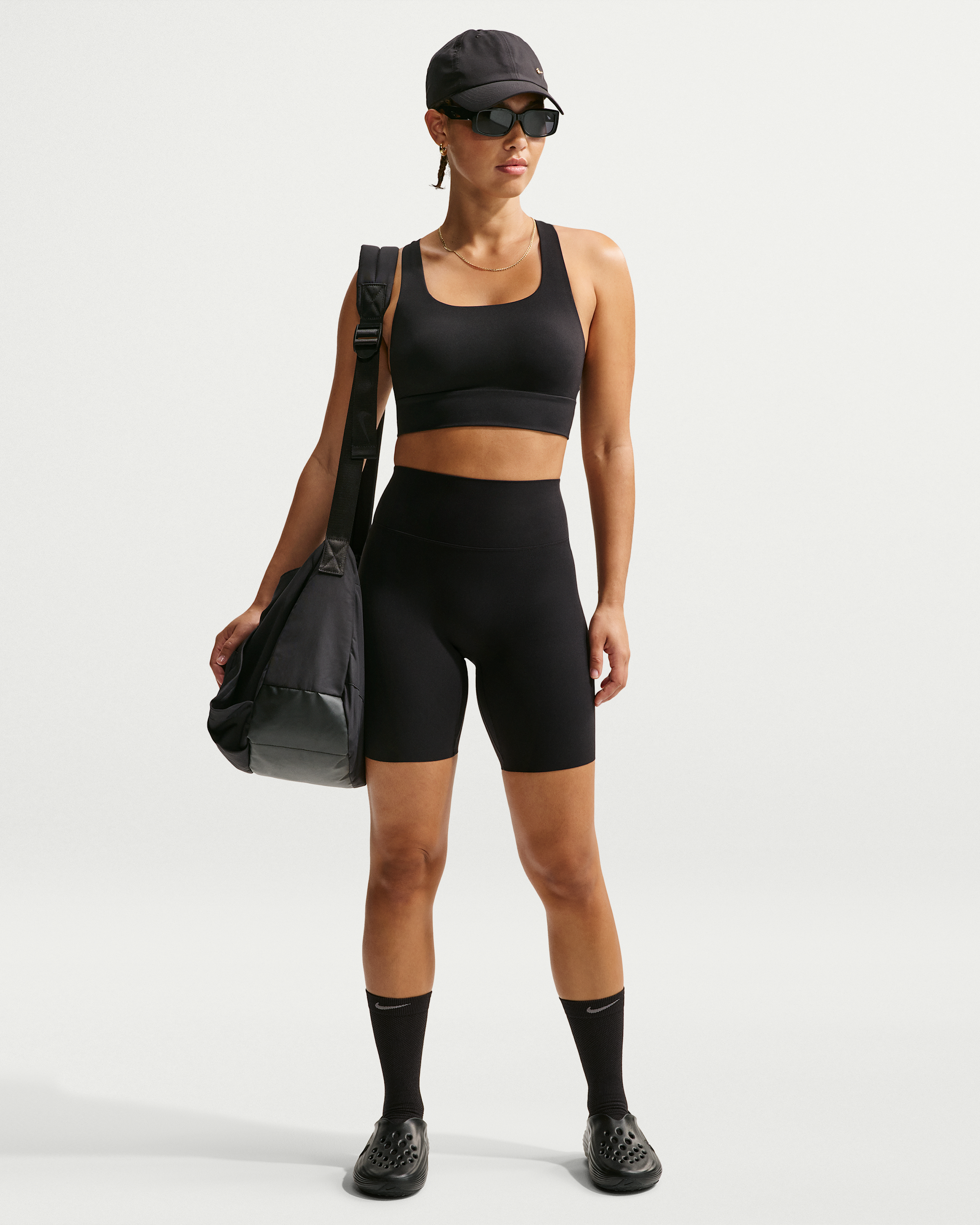 Nike Zenvy Women's High-Waisted 20.5cm (approx.) Biker Shorts - Black/Cool Grey - View 1