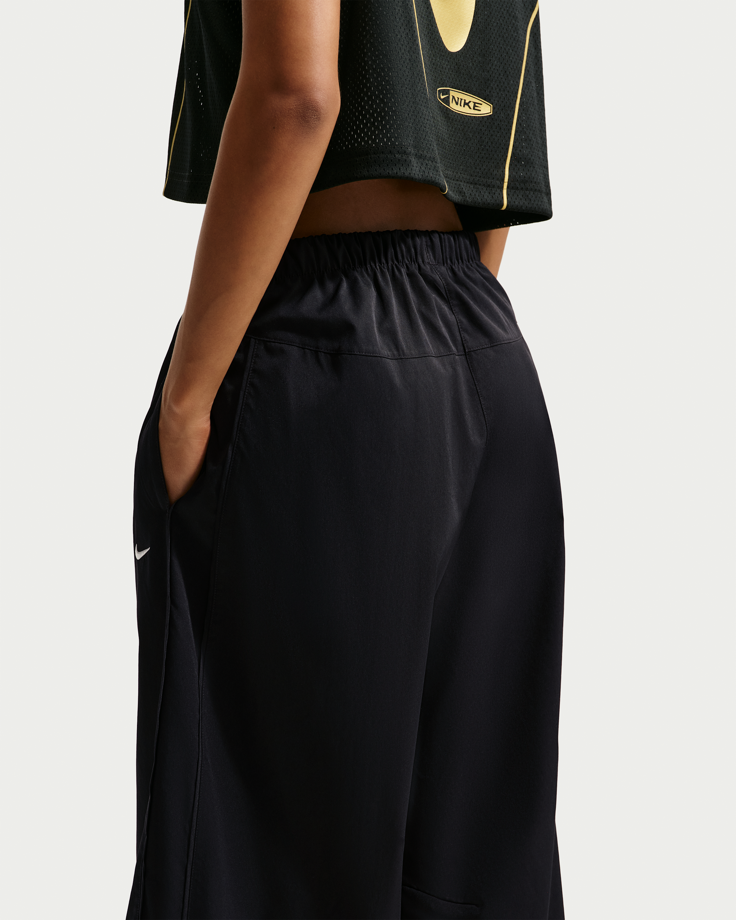 Nike Sportswear Women's Loose Mid-Rise Barrel Trousers - Black/Black/Sail - View 3