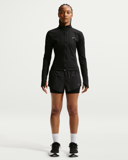 Nike Swift Women's Dri-FIT Mid-Rise 2-in-1 Running Shorts - Black - View 1