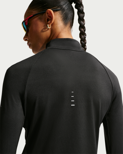 Nike Swift Women's Dri-FIT UV 1/4-Zip Running Top - Black - View 2
