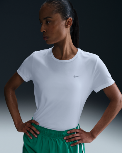 Nike Tempo Women's Dri-FIT Short-Sleeve Running Top - White - View 1