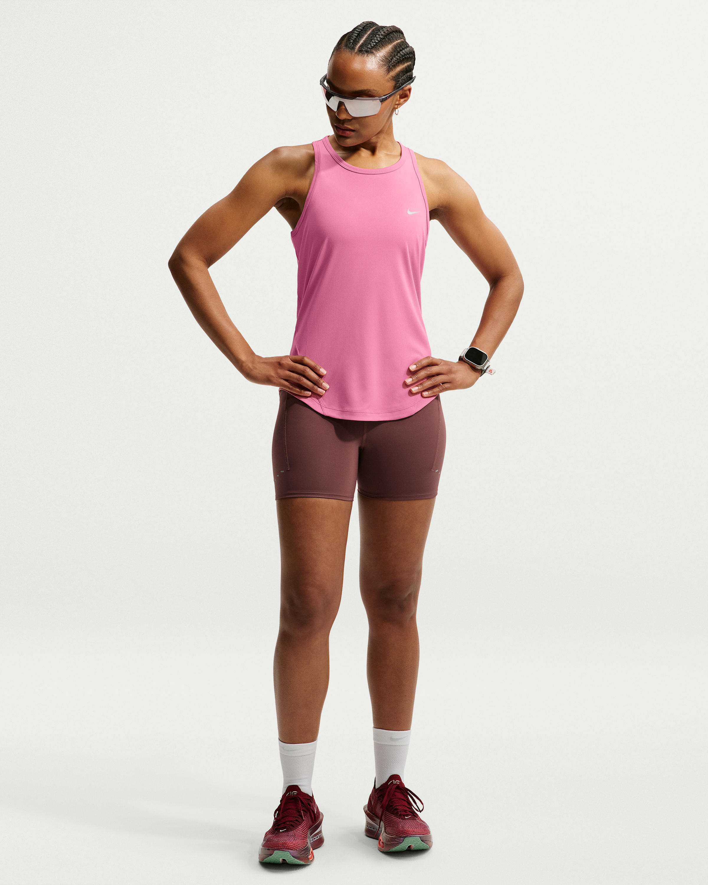 Nike Tempo Women's Dri-FIT Running Tank Top - Peony - View 4