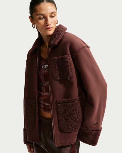 Nike Sportswear Women's Oversized Therma-FIT Chore Jacket - Mystic Dates/Black - View 1