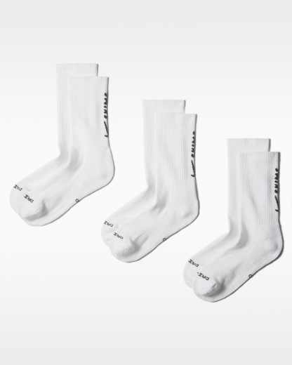 NikeSKIMS Dri-FIT Women's Dri-FIT Crew Socks (3 Pairs) - Multi-Colour/NSKM Snow/NSKM Obsidian - View 1