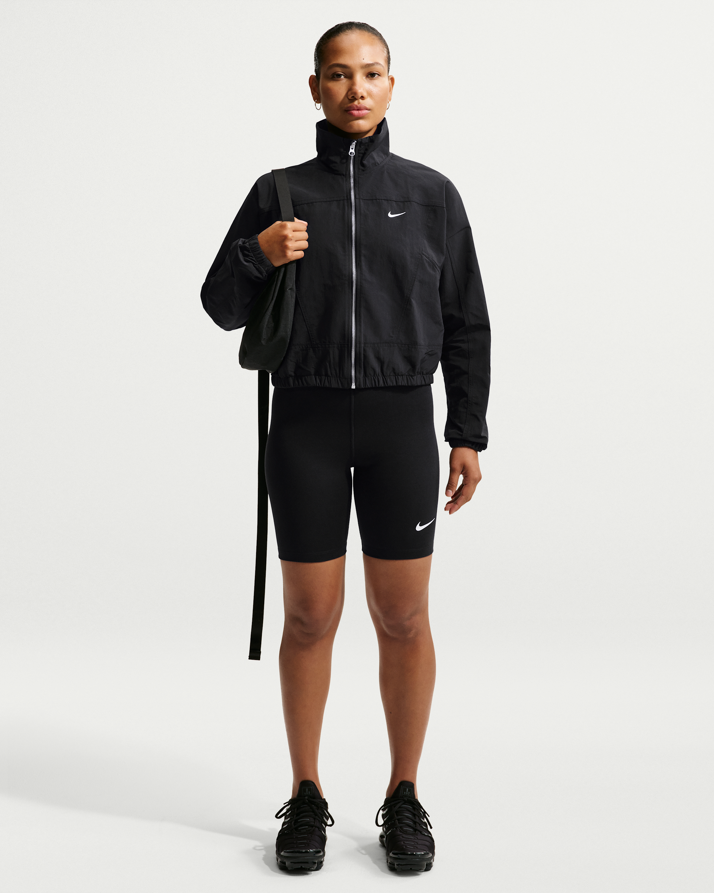 Nike Sportswear Classic Women's High-Waisted 20.5cm (approx.) Biker Shorts - Black/Sail - View 1