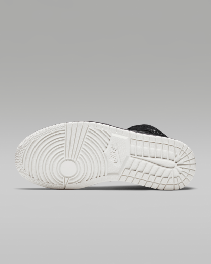 Air Jordan 1 Mid Women's Shoes - Black/White/Phantom - View 2