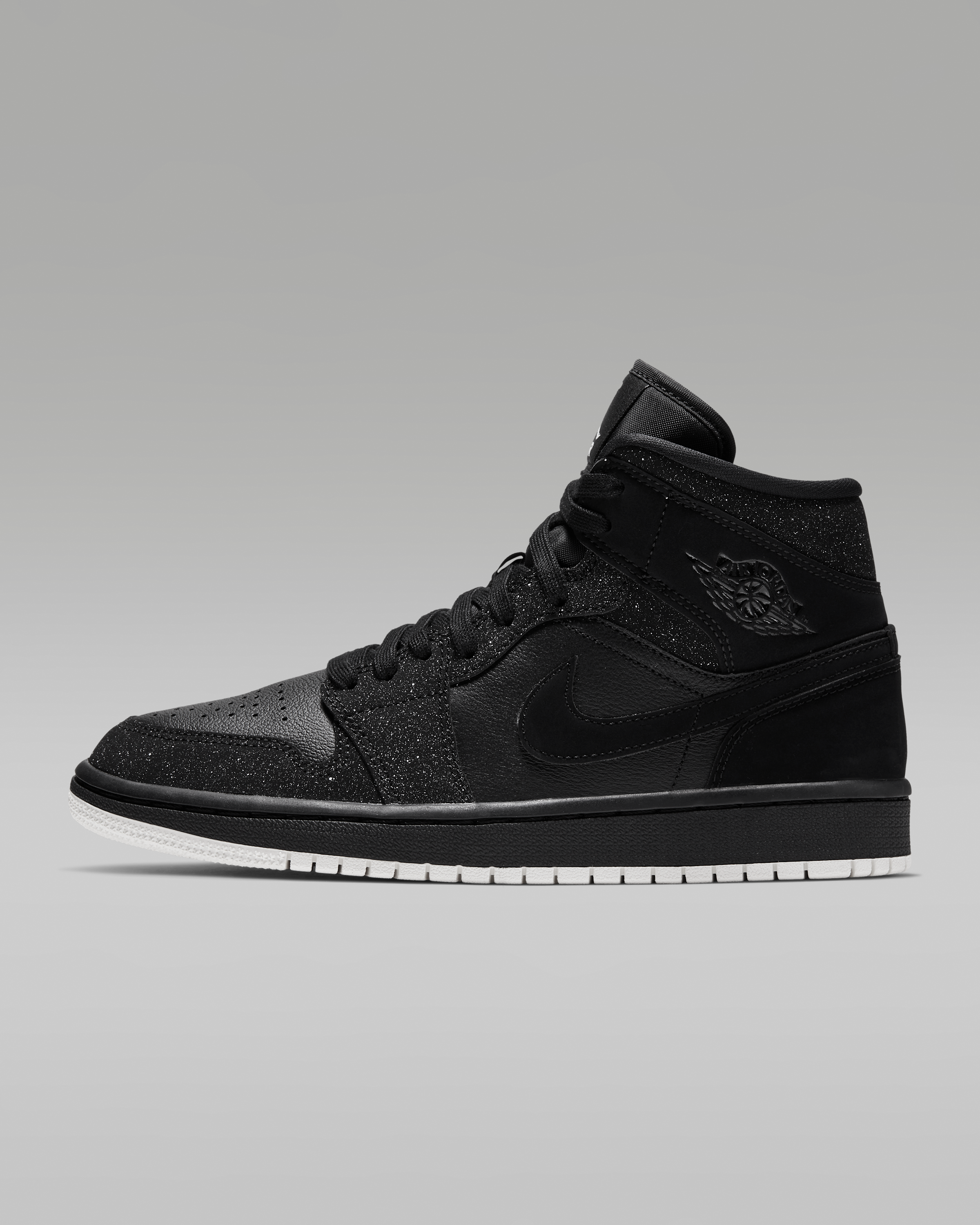 Air Jordan 1 Mid Women's Shoes - Black/White/Phantom - View 1