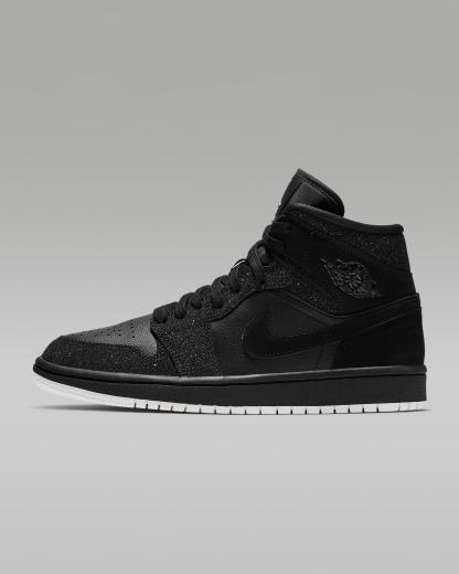 Air Jordan 1 Mid Women's Shoes - Black/White/Phantom - View 1