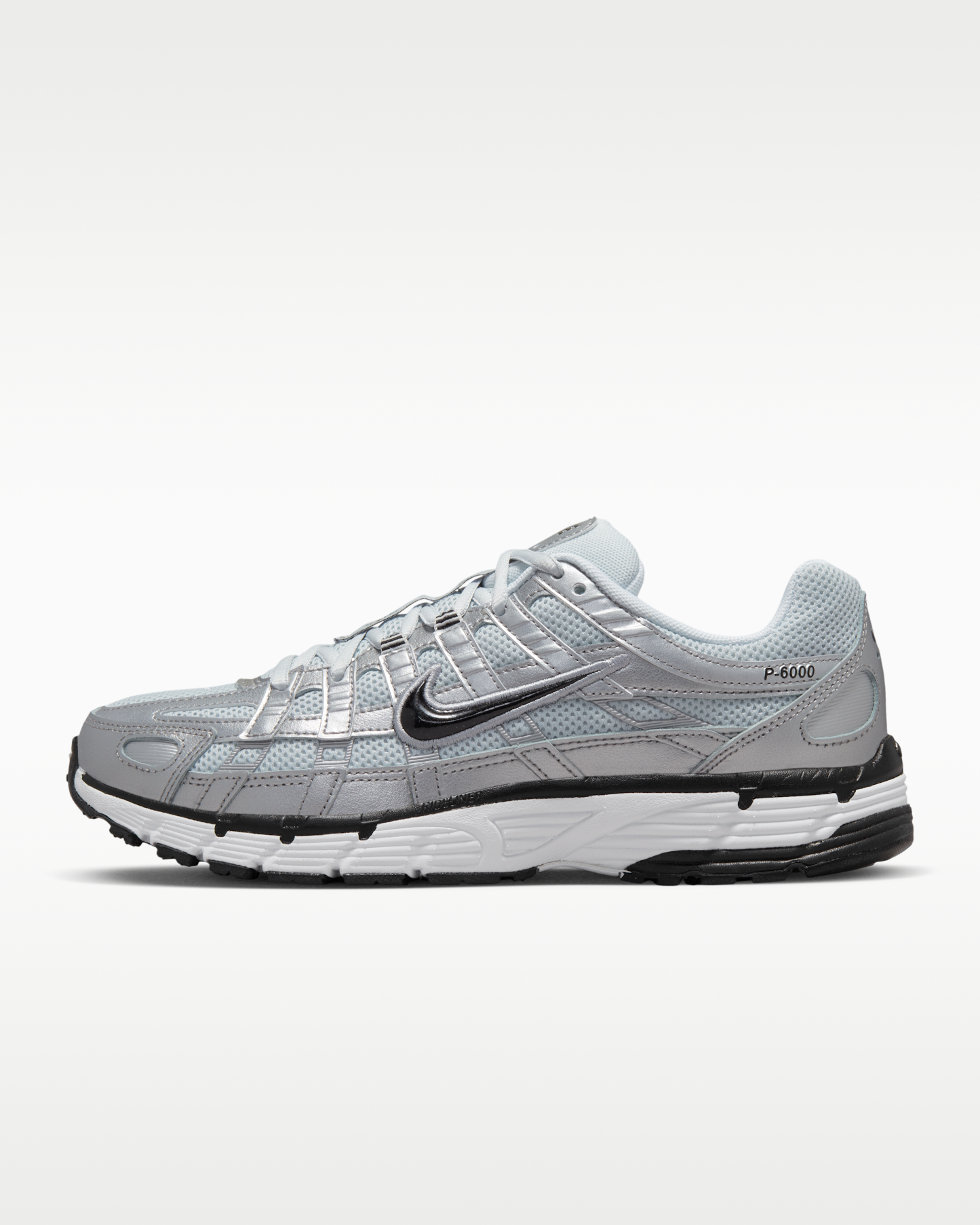 Nike P-6000 Shoes - White/Metallic Silver/Pure Platinum/Black - View 1