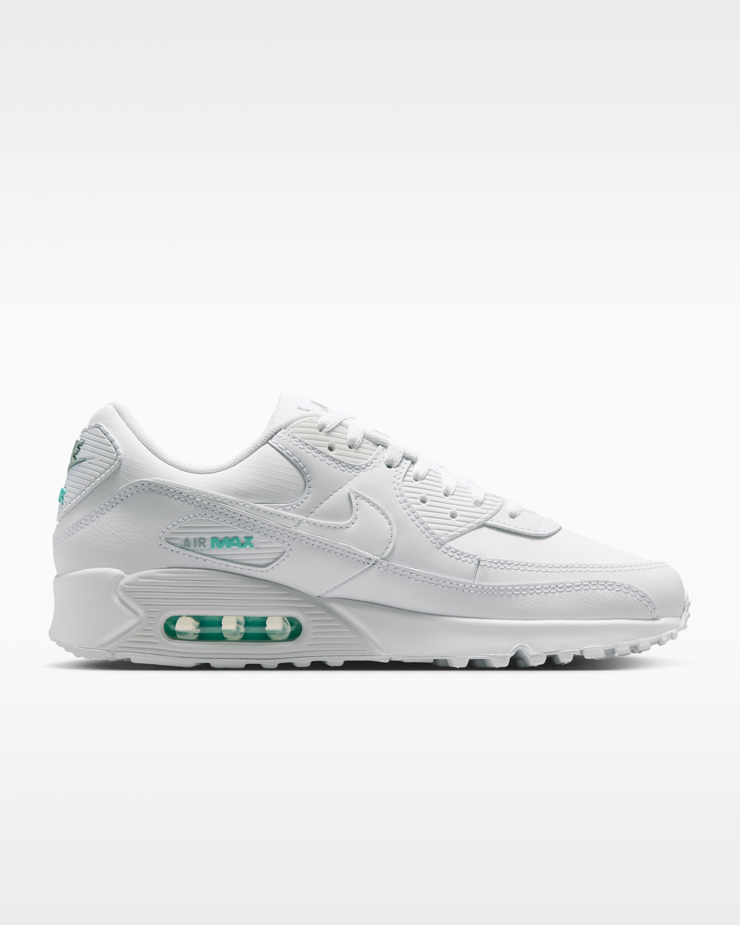 Nike Air Max 90 Men's Shoes - White/Hyper Turquoise/Photon Dust - View 3