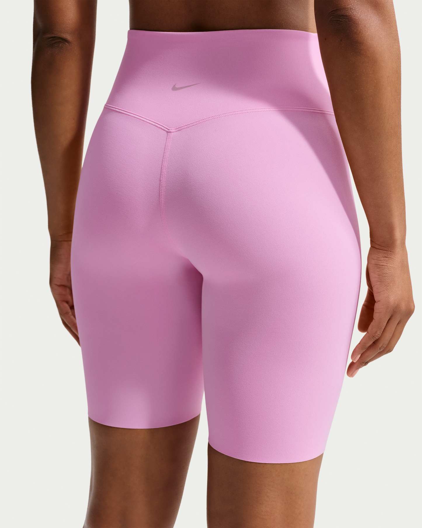 Nike Zenvy Women's High-Waisted 20.5cm (approx.) Biker Shorts - Pink Rise/Cool Grey - View 3