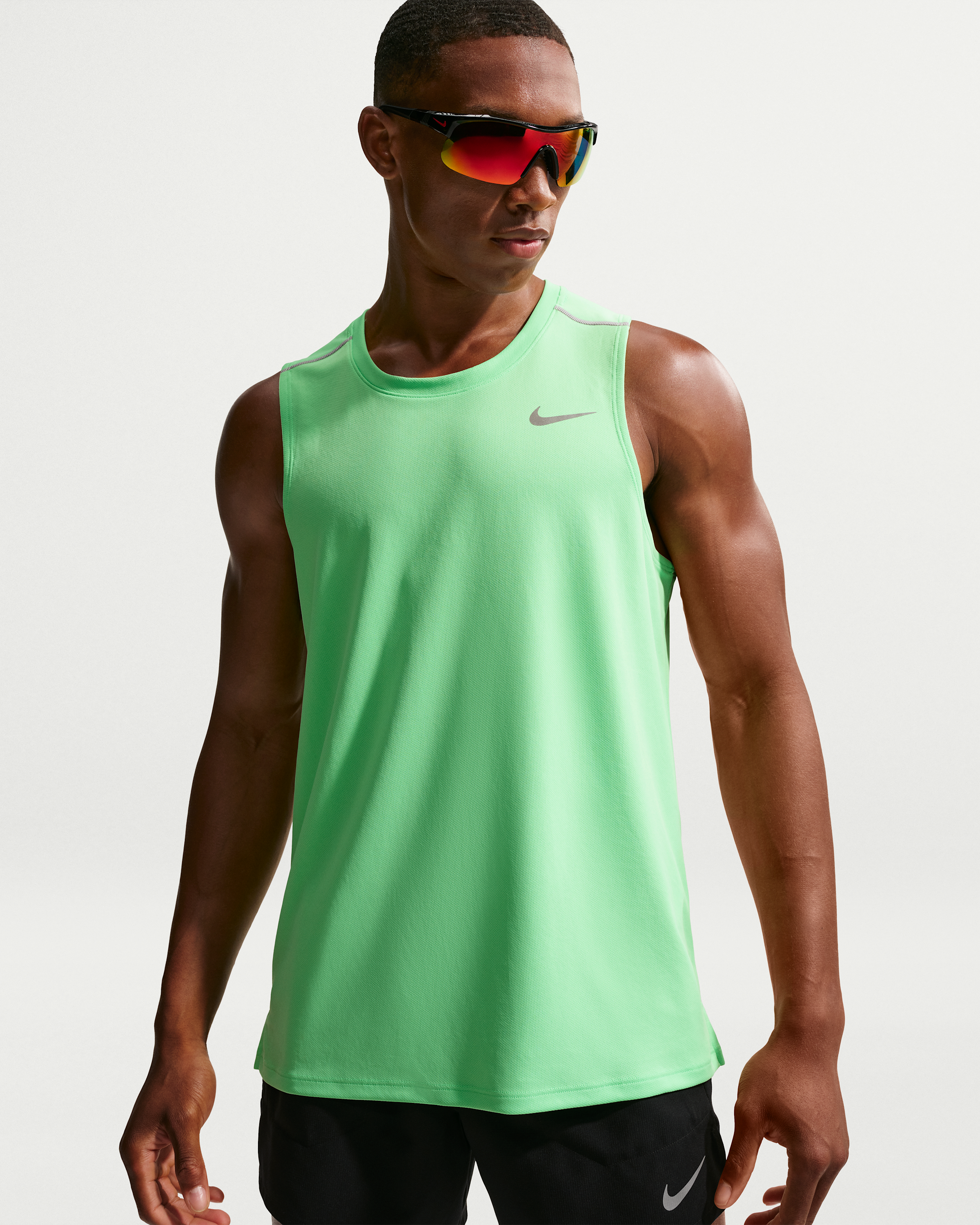 Nike Miler Men's Dri-FIT Running Tank Top - Illusion Green - View 1