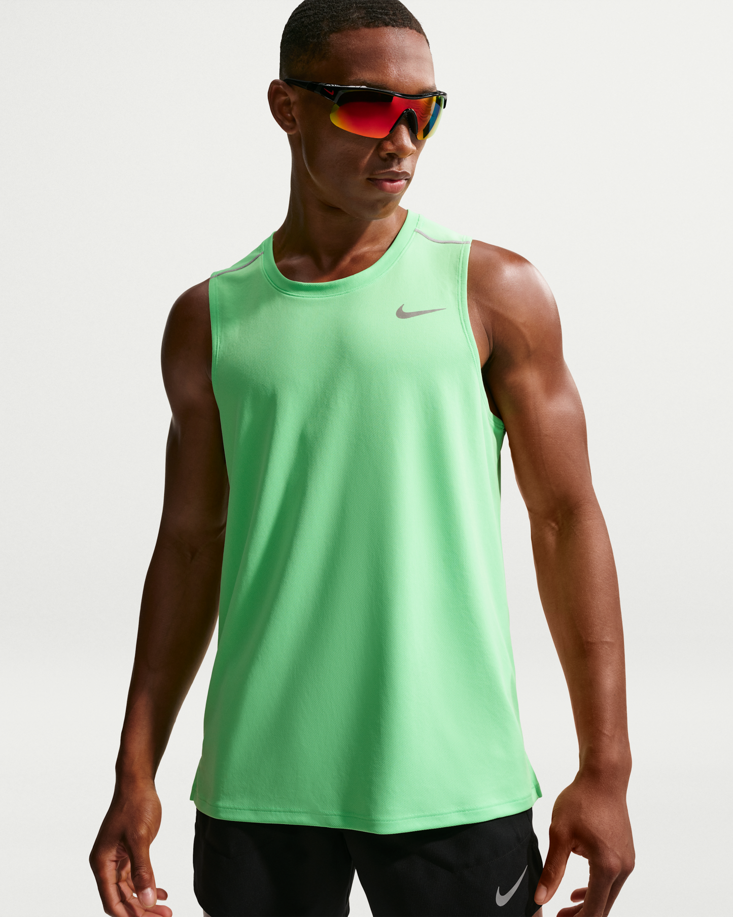 Nike Miler Men's Dri-FIT Running Tank Top - Illusion Green - View 1