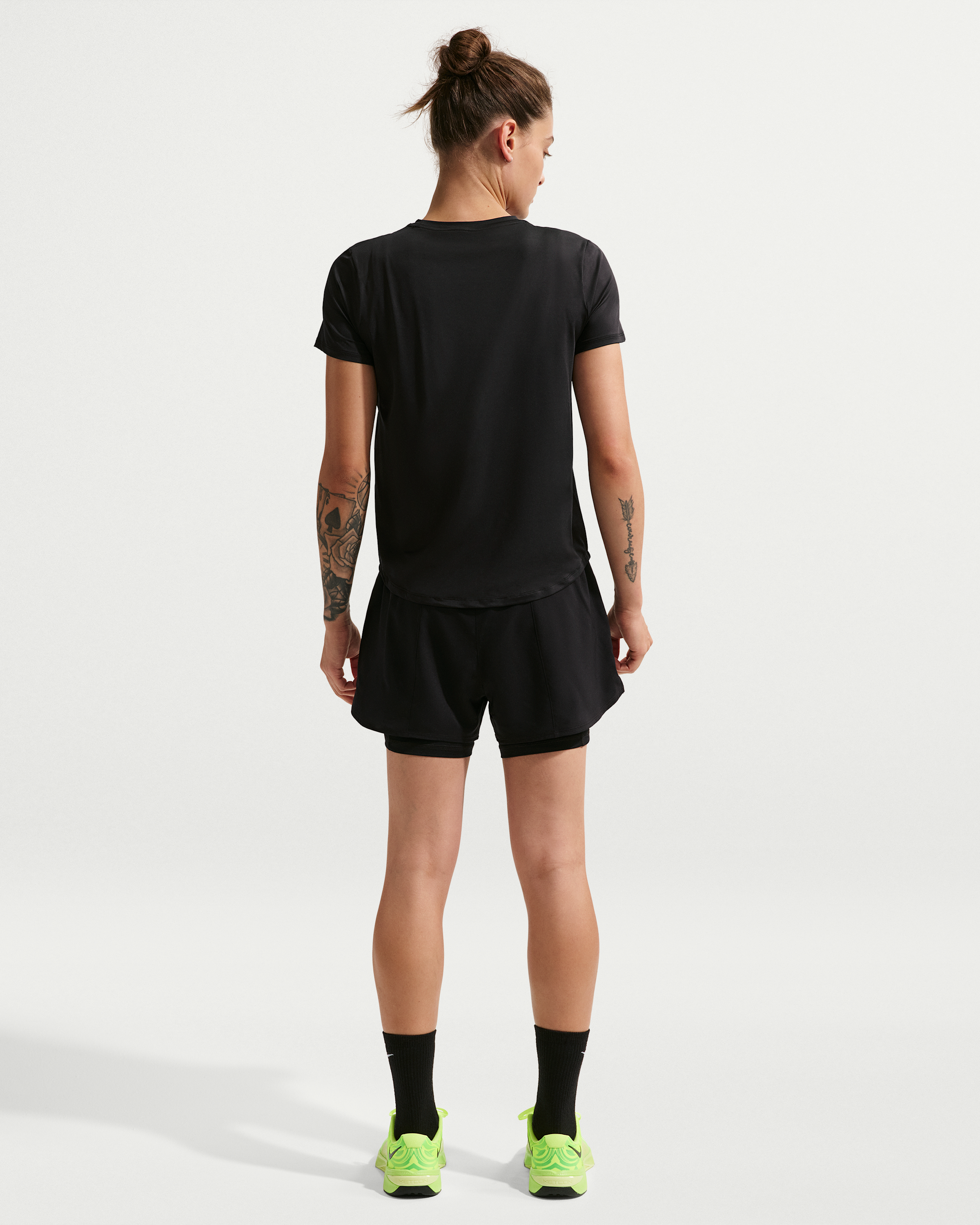 Nike One Classic Women's Dri-FIT Short-Sleeve Top - Black/White - View 5