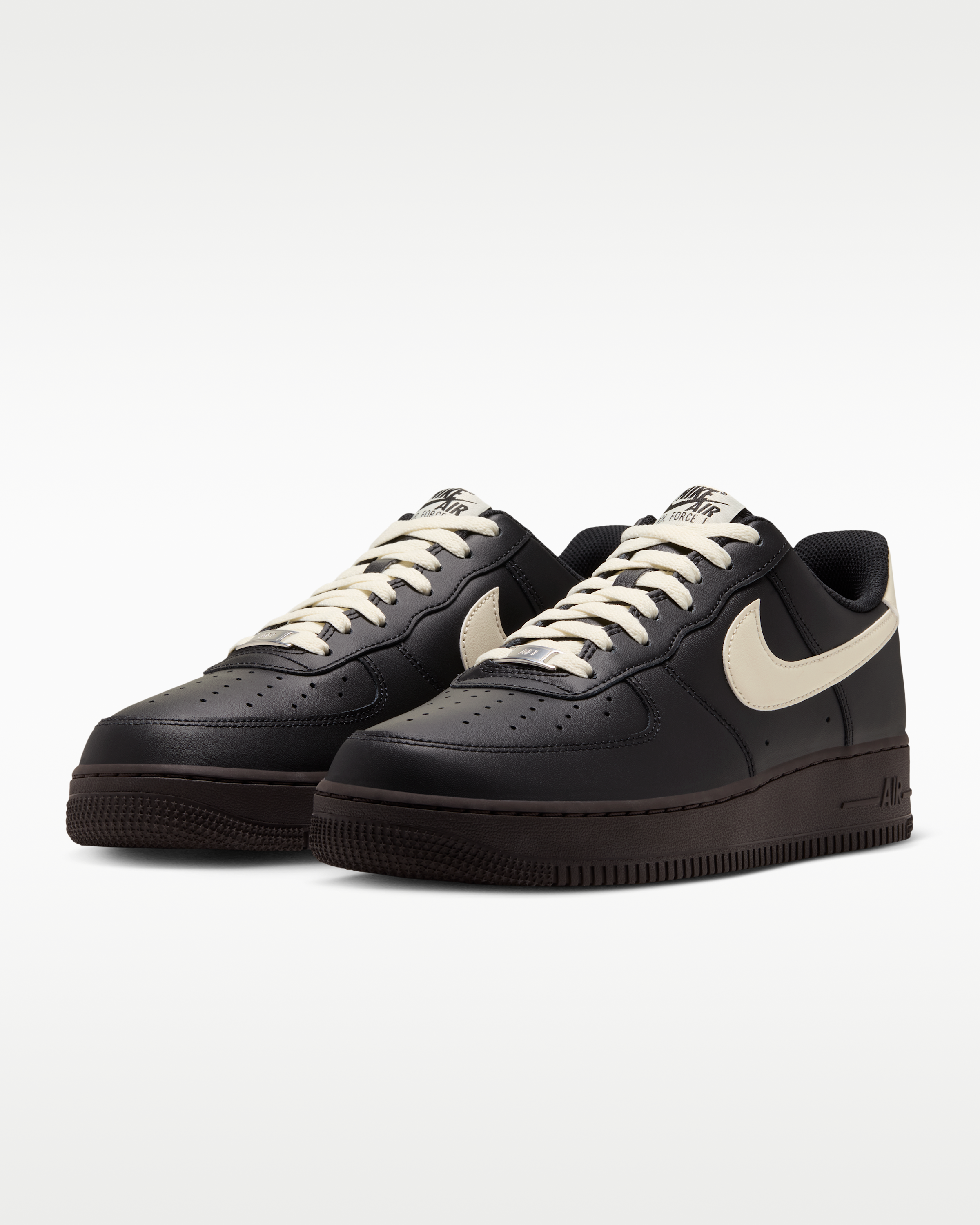 Nike Air Force 1 '07 Men's Shoes - Black/Velvet Brown/Coconut Milk - View 5