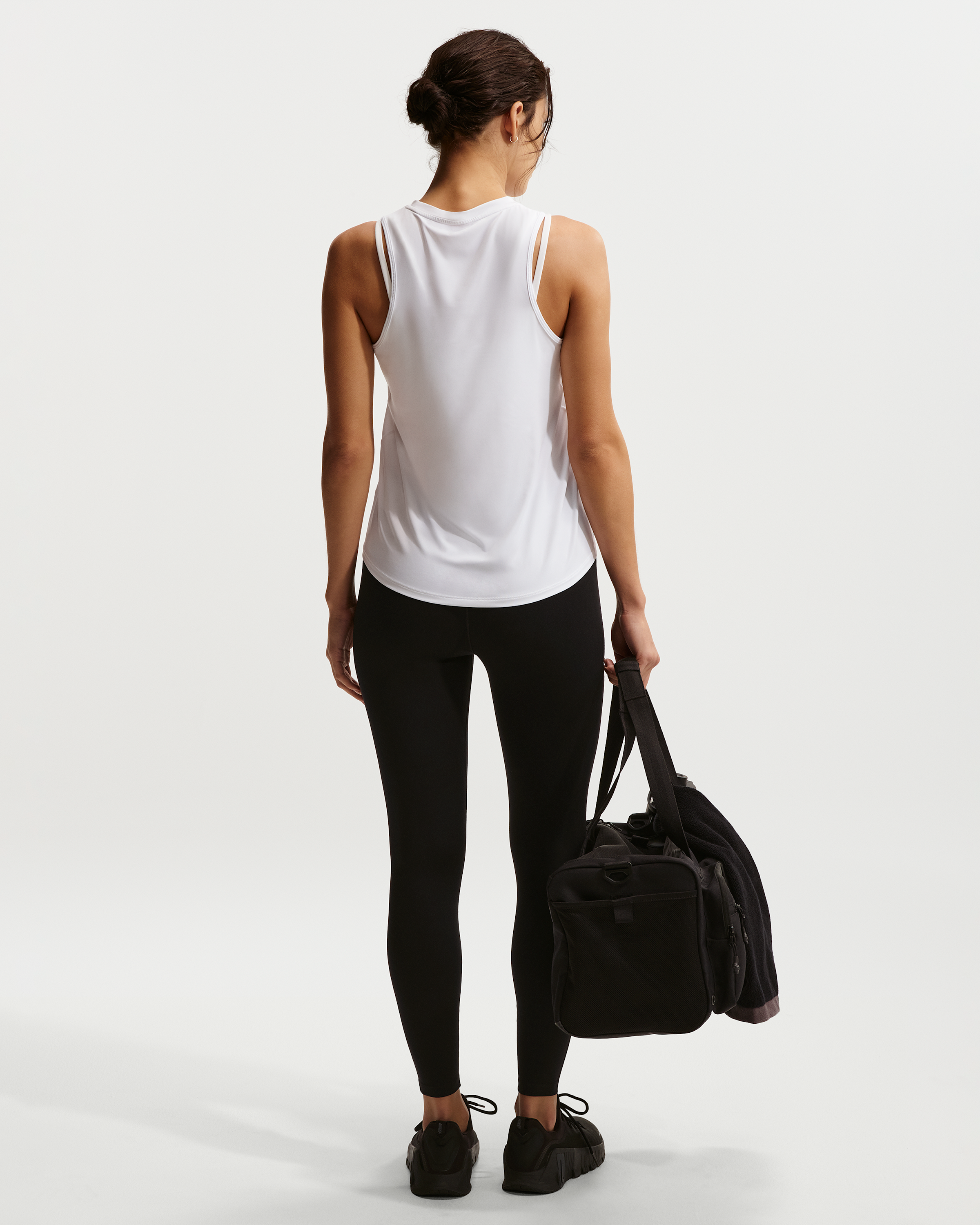 Nike One Classic Women's Dri-FIT Tank Top - White/Black - View 5