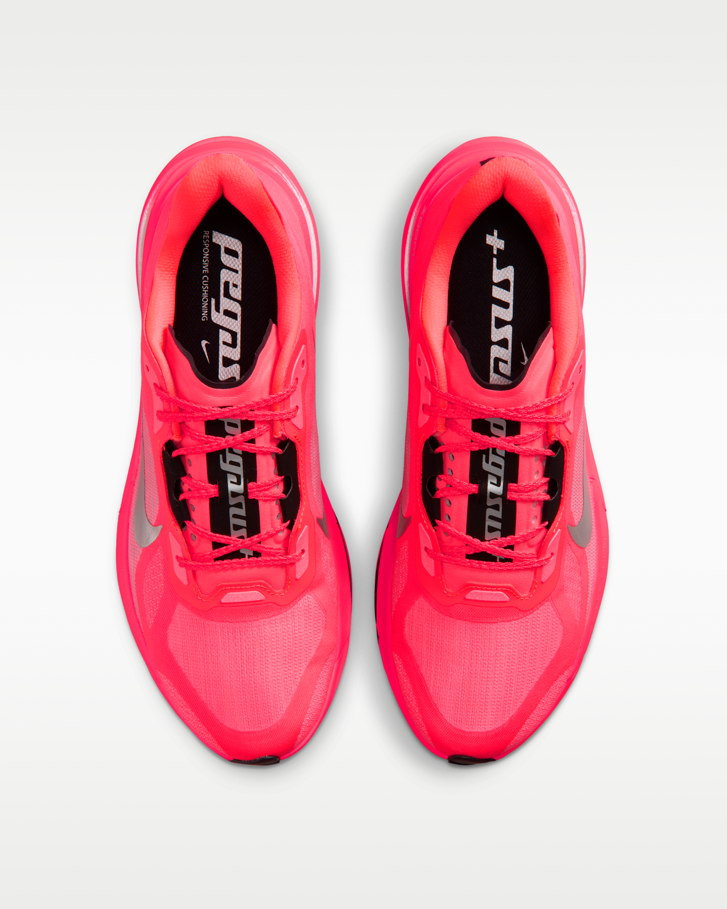 Nike Pegasus Plus 2 Men's Road-Running Shoes - Flash Crimson/Black/Light Smoke Grey/Metallic Silver - View 4