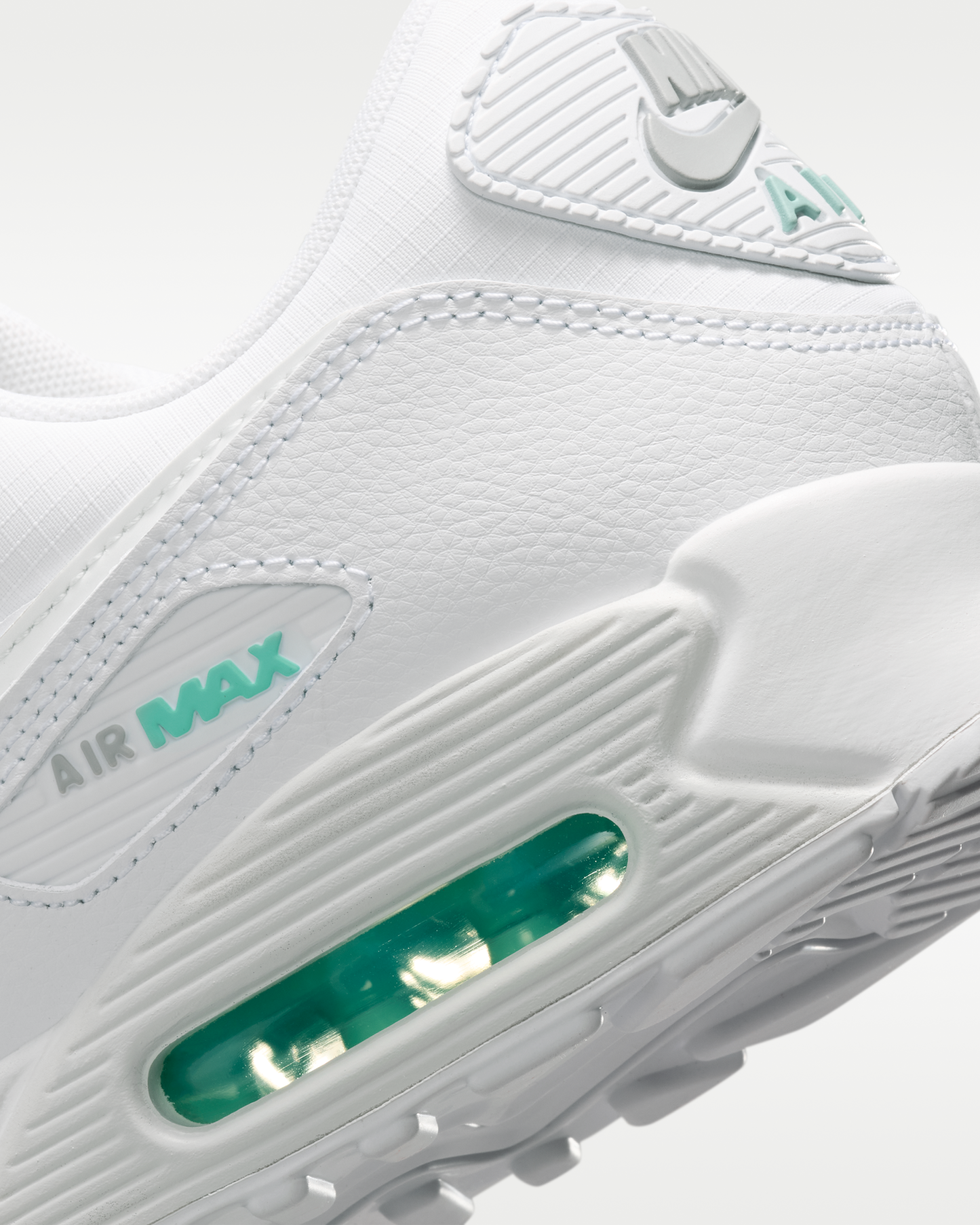 Nike Air Max 90 Men's Shoes - White/Hyper Turquoise/Photon Dust - View 8