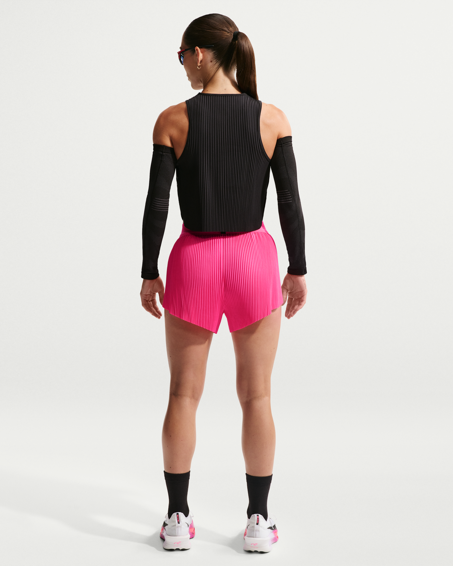 Nike AeroSwift Women's Dri-FIT ADV Mid-Rise 7.5cm (approx.) Brief-Lined Running Shorts - Hyper Pink/Black - View 5