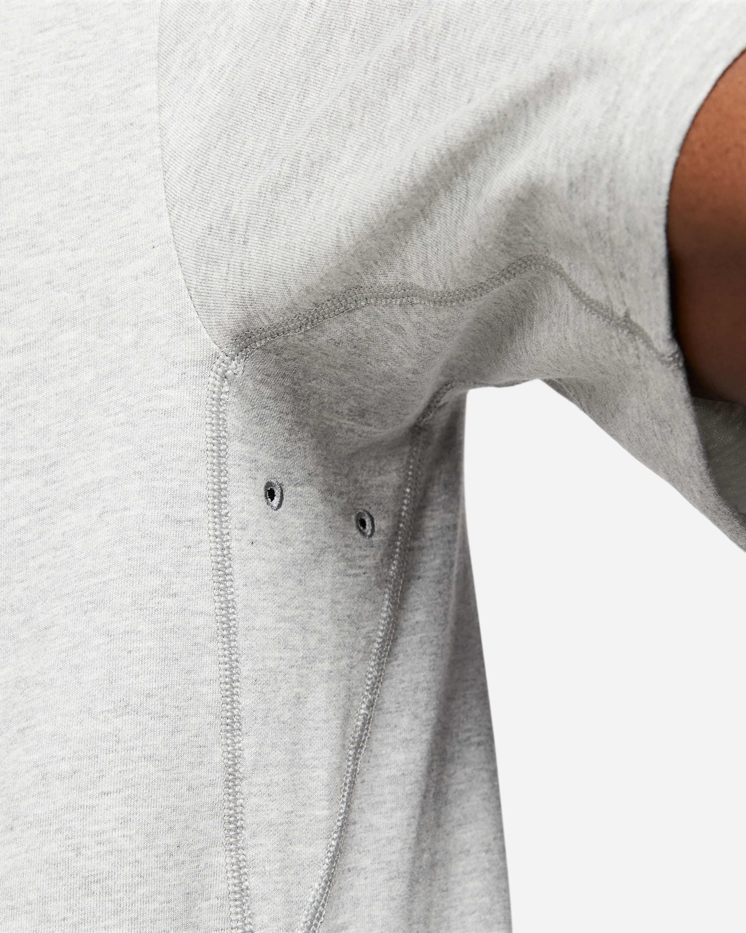 Nike Primary Men's Dri-FIT Short-sleeve Versatile Top - Dark Grey Heather/Heather/Smoke Grey - View 6