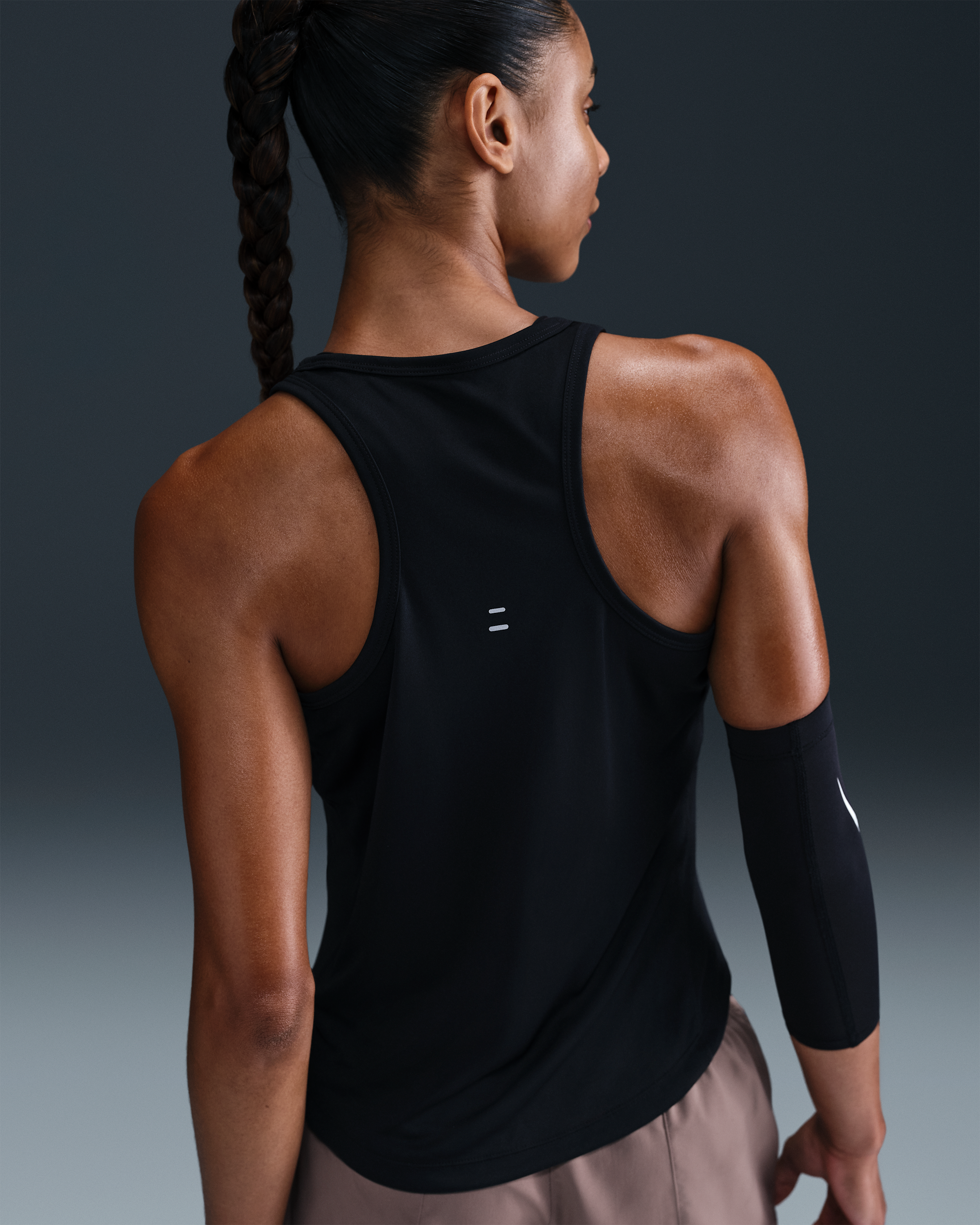 Nike Tempo Women's Dri-FIT Running Tank Top - Black - View 2
