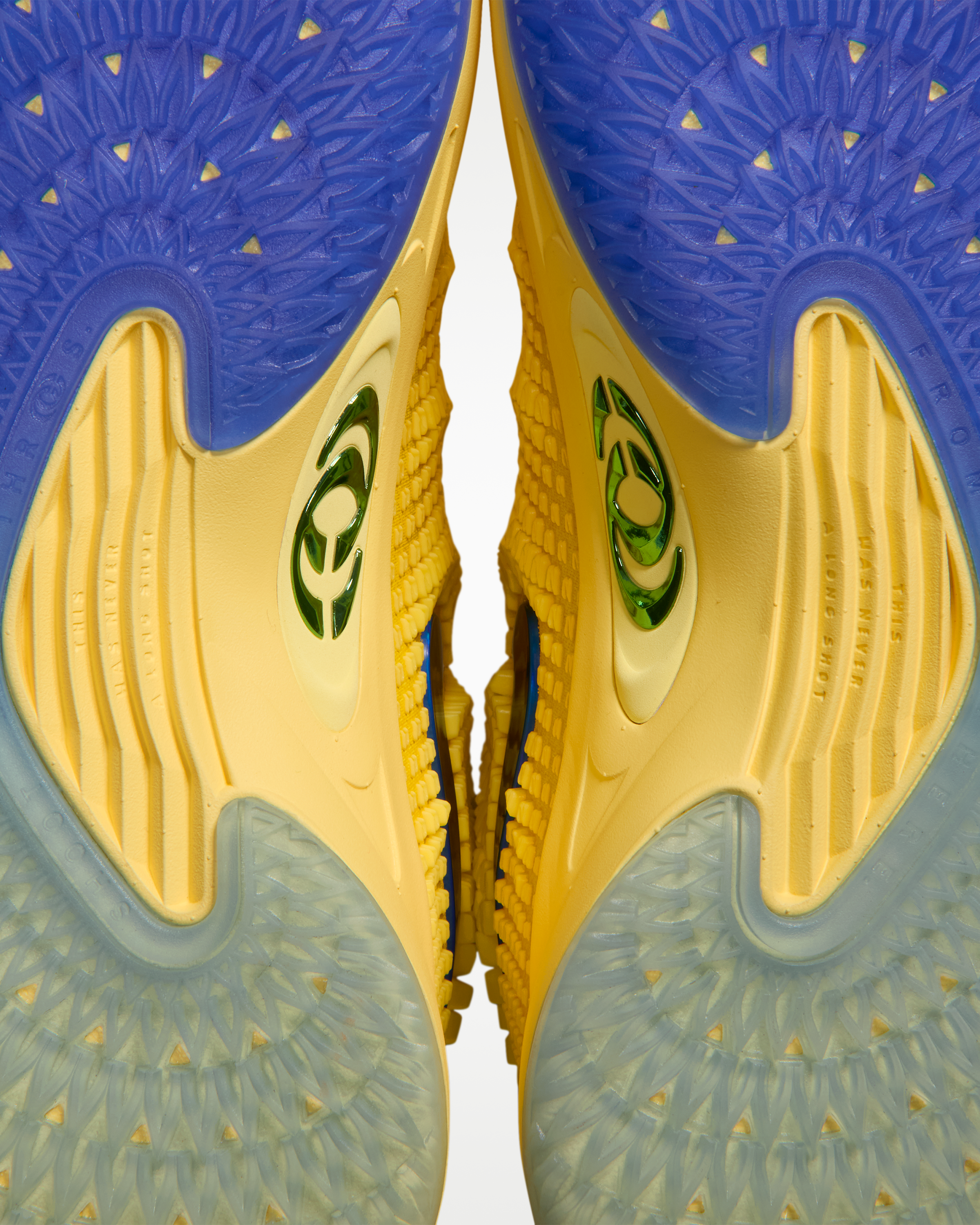 Caitlin 1 'Warning Code' Basketball Shoes - Yellow Zest/Soft Yellow/Racer Blue - View 12