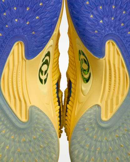 Caitlin 1 'Warning Code' Basketball Shoes - Yellow Zest/Soft Yellow/Racer Blue - View 12