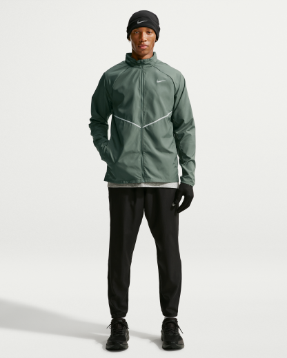 Nike Miler Men's Repel UV Protection Hooded Running Jacket - Camo Green/Camo Green - View 4