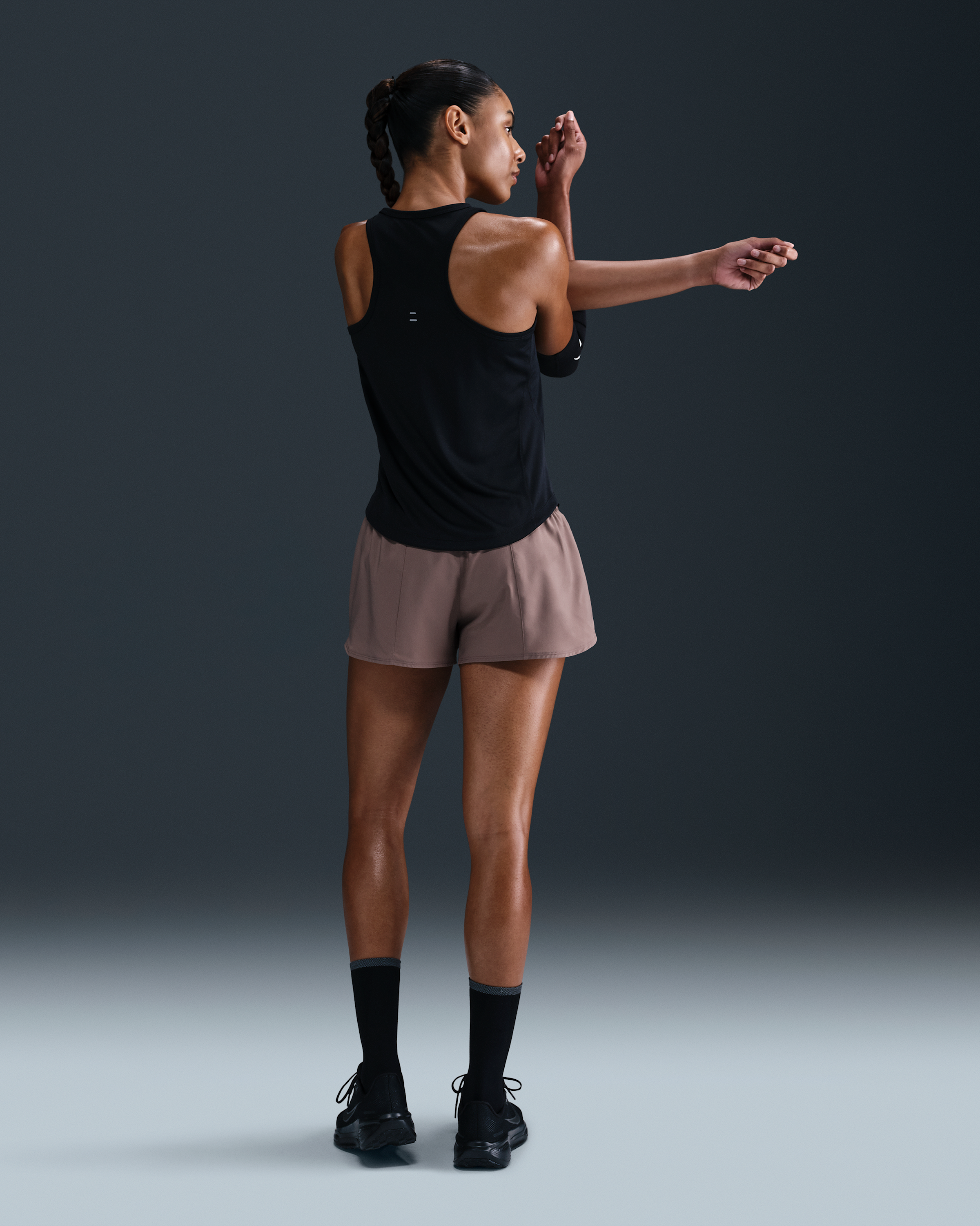 Nike Tempo Women's Dri-FIT Running Tank Top - Black - View 5