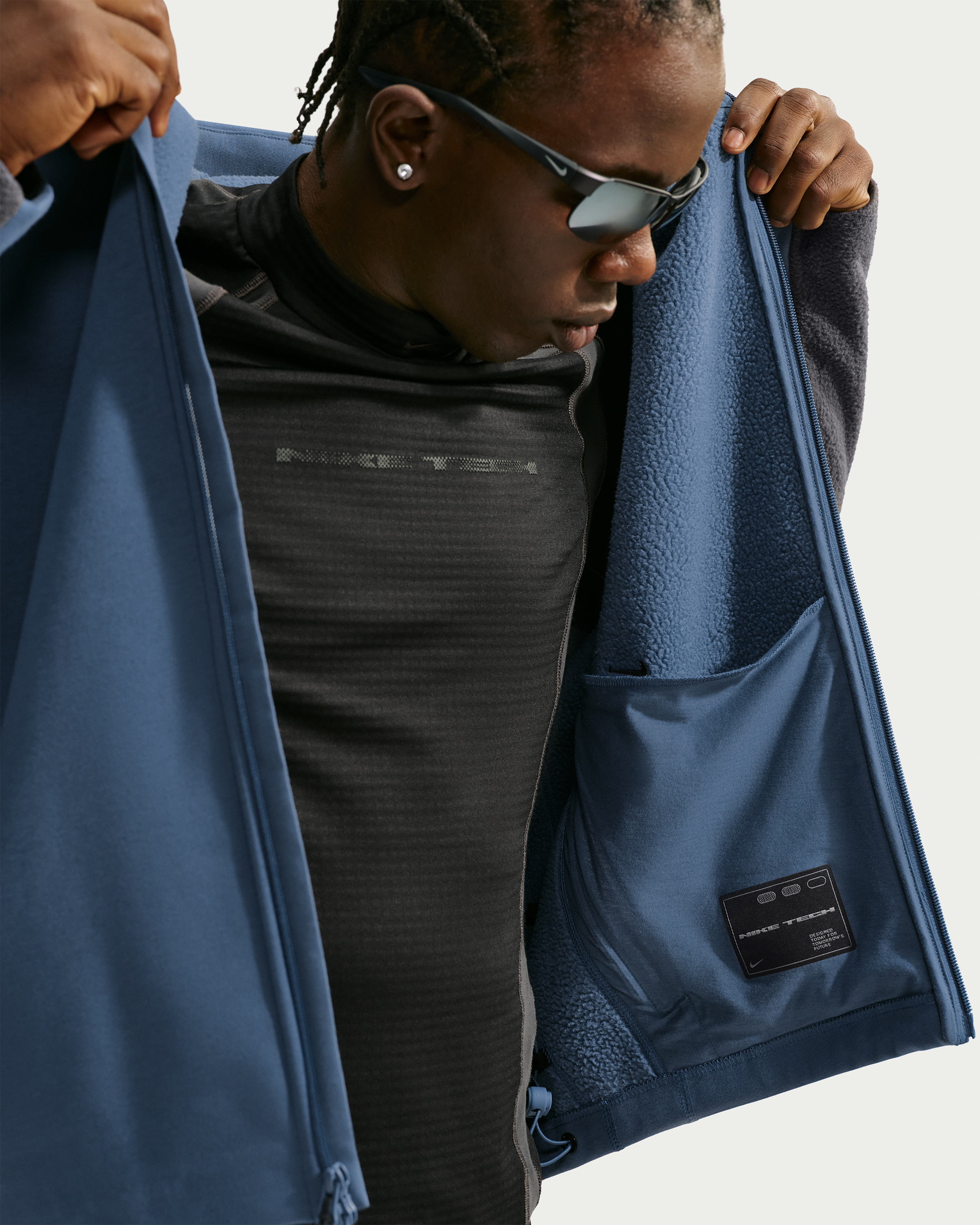 Nike Tech Boreas Men's Therma-FIT Full-Zip Hoodie - New Slate/Anthracite/Black - View 6