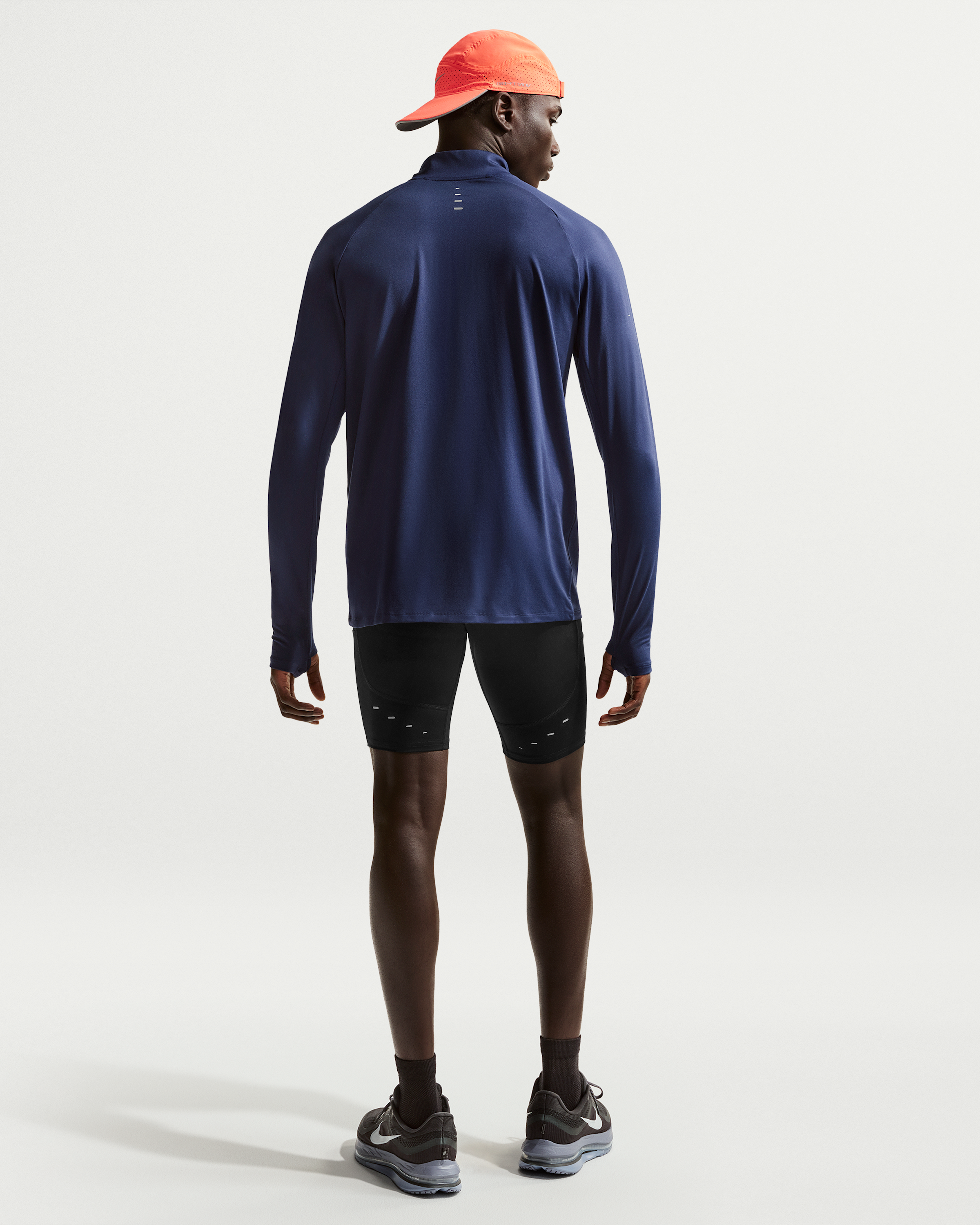 Nike Stride Men's Dri-FIT 1/2-Length Running Tights - Black - View 5