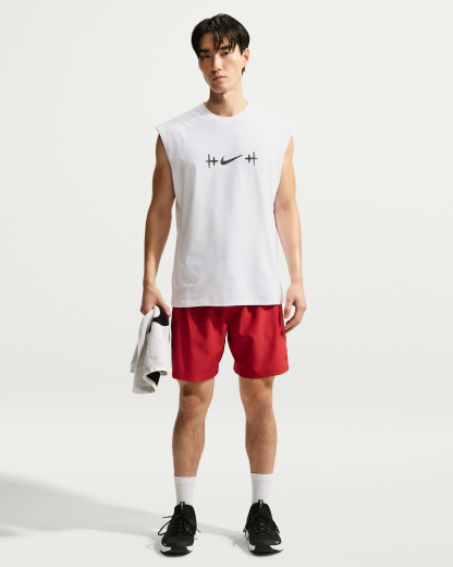Nike N.A.C. Men's Sleeveless T-Shirt - White/Black - View 4