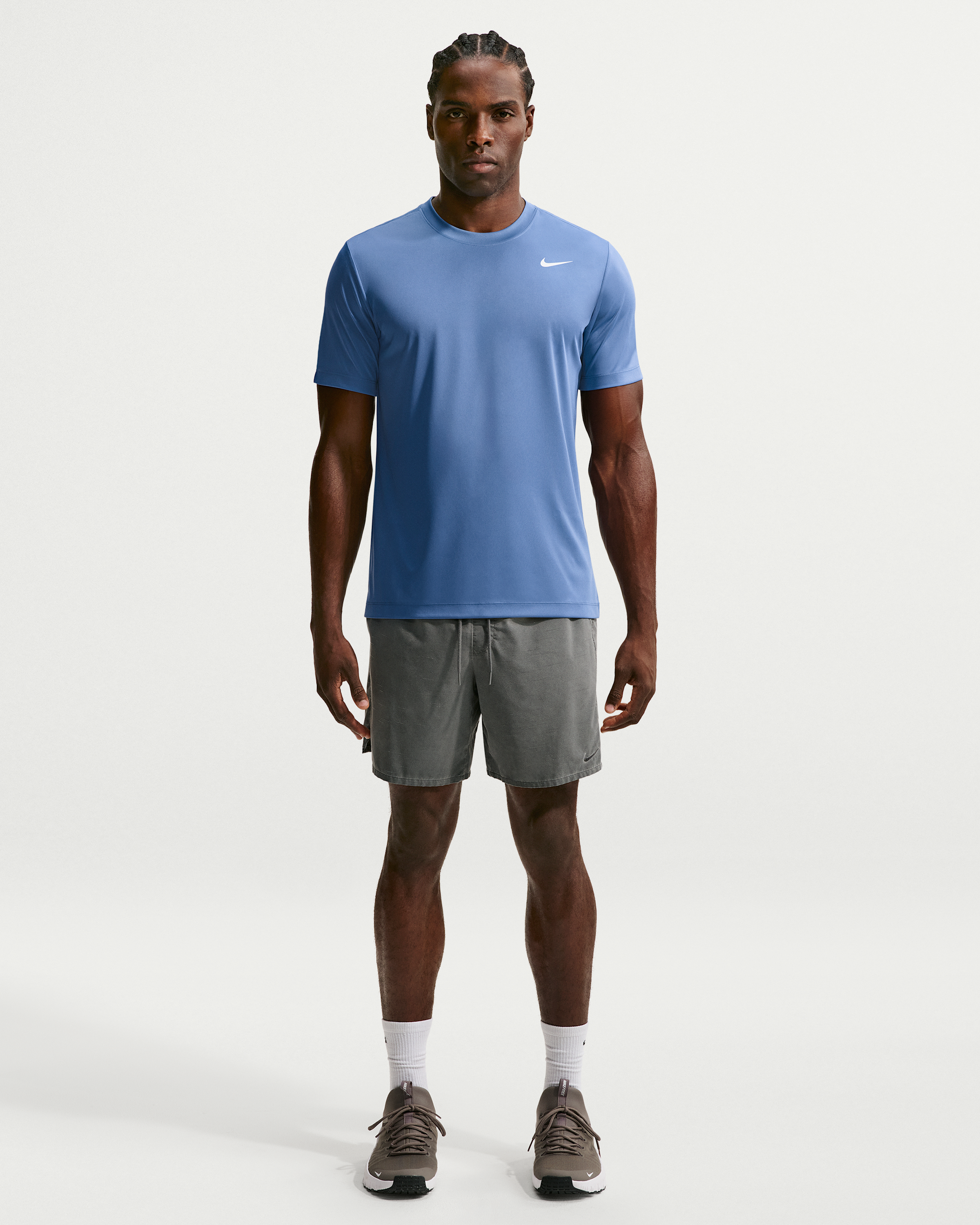 Nike Men's Dri-FIT Training T-Shirt - Indigo Storm/White - View 4
