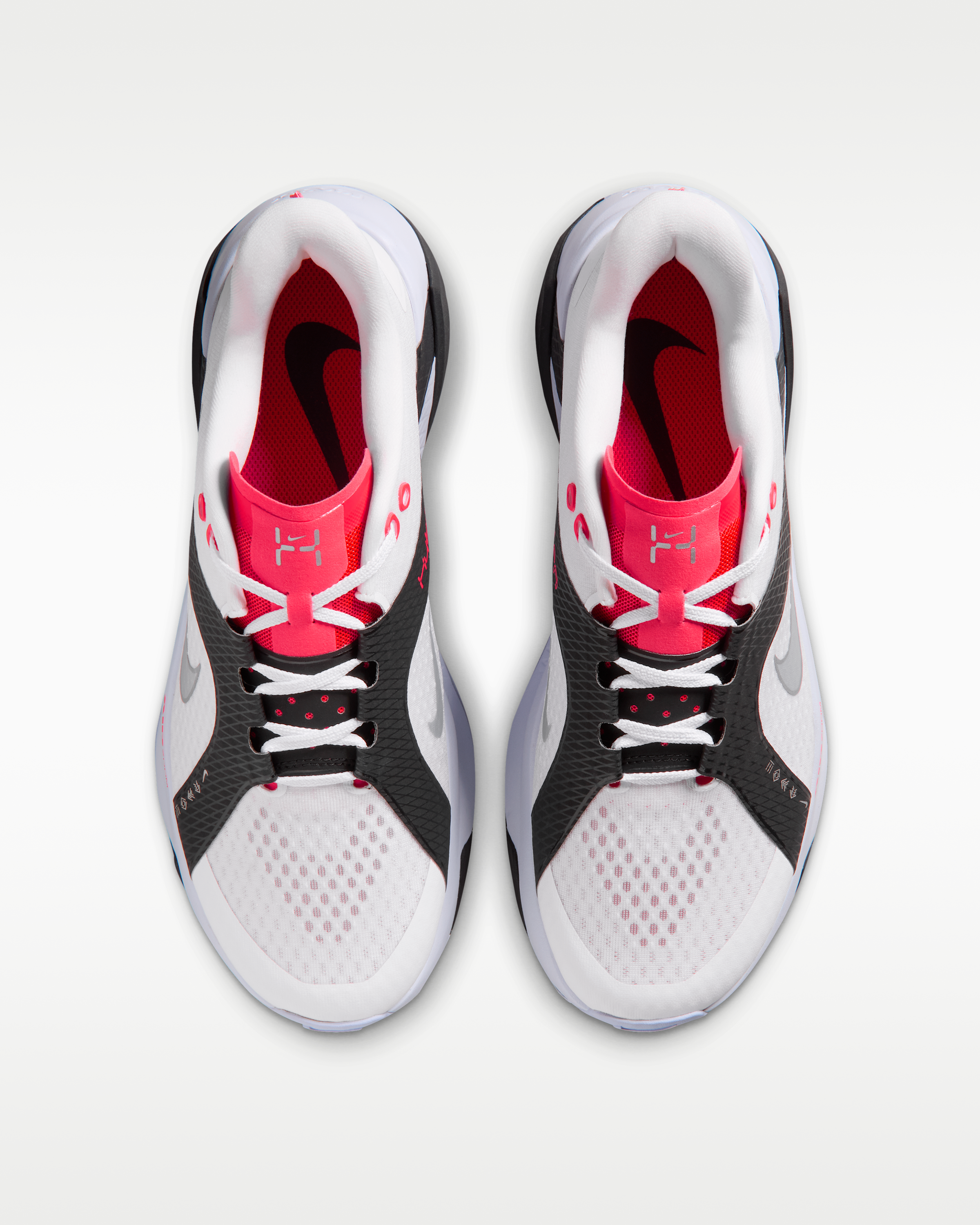 Nike Hybrid RN Men's Training Shoes - White/Black/Laser Crimson/Metallic Silver - View 4
