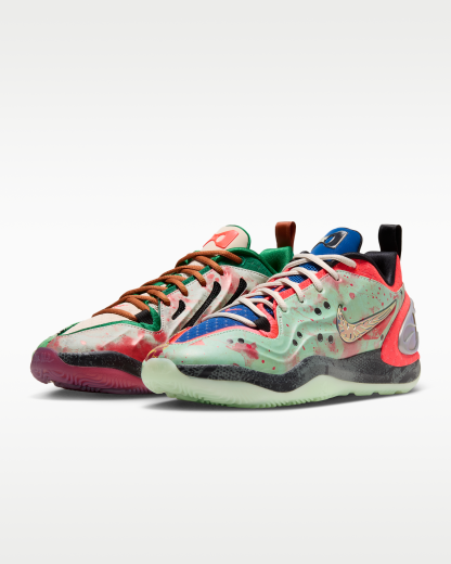 A'Two 'Potion No. 22' A'ja Wilson Basketball Shoes - Light Orewood Brown/Pine Green/Bright Crimson/Black - View 5