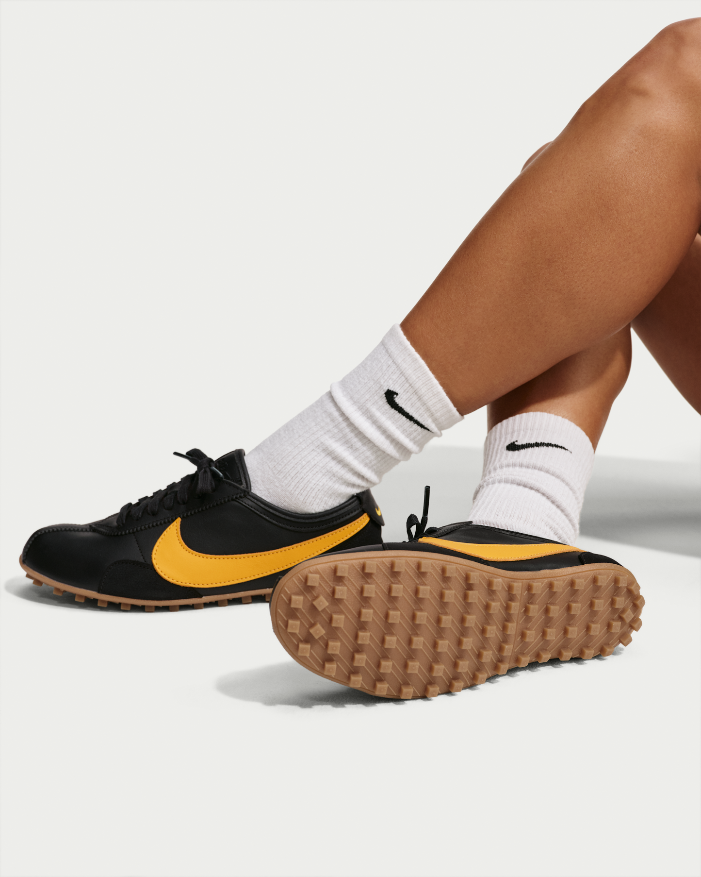 Nike Moon Shoe OG Leather Women's Shoes - Black/Gum Light Brown/Pale Ivory/Yellow Ochre - View 10