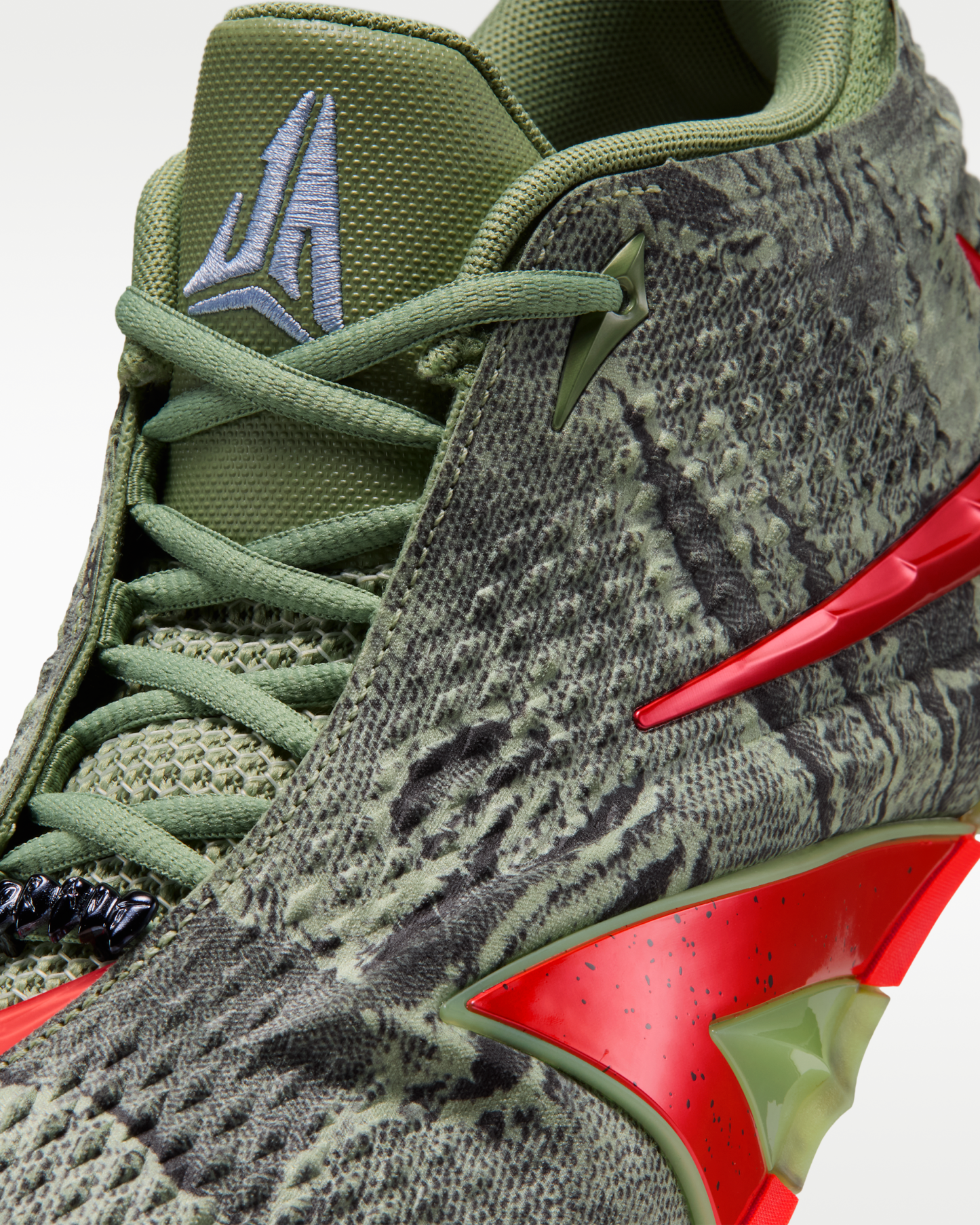 Ja 4 'Zombie' Basketball Shoes - Oil Green/Light Lemon Twist/Black/Bright Crimson - View 7