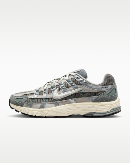 Nike P-6000 Shoes - Flat Pewter/Light Iron Ore/Metallic Silver/White - View 1