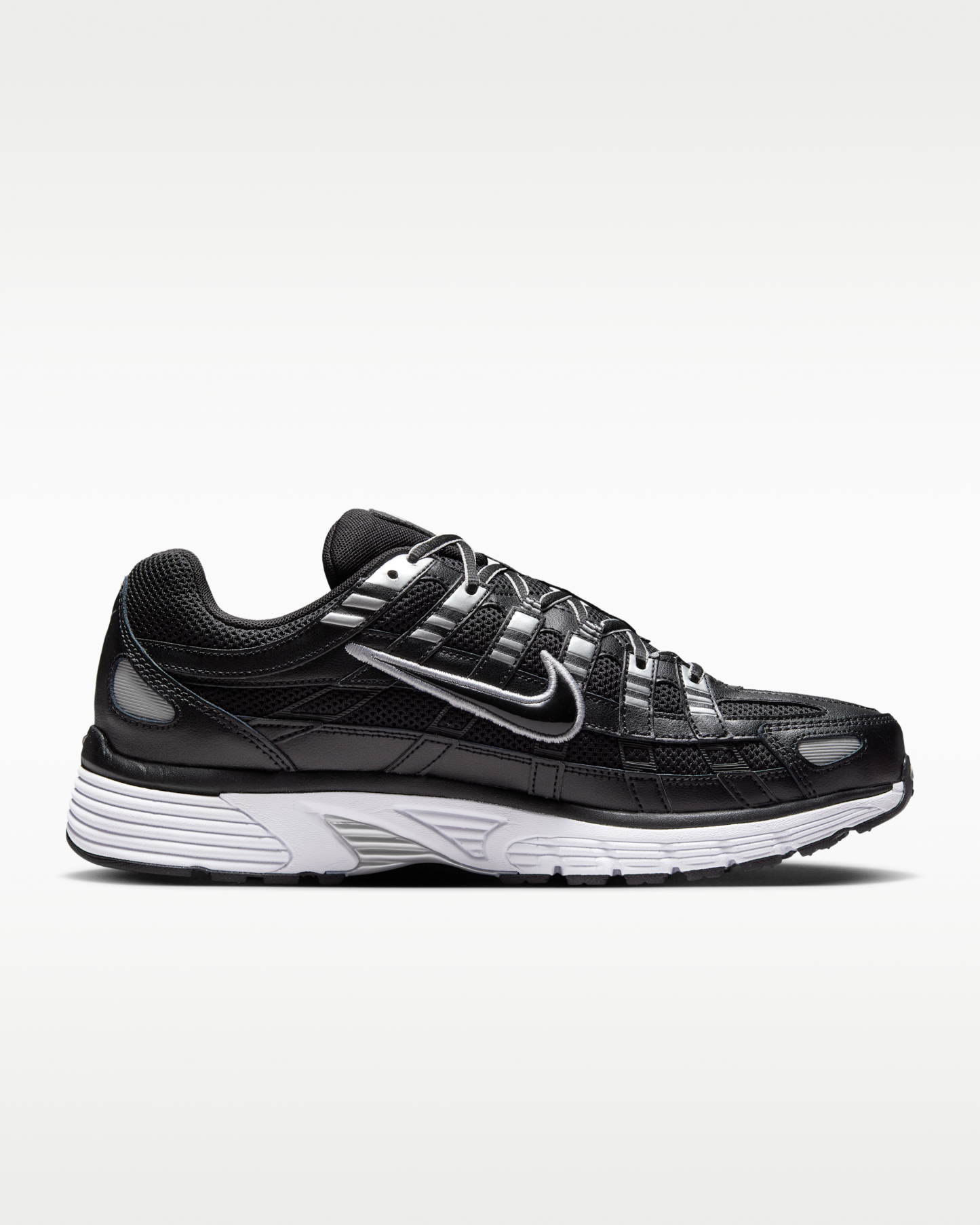 Nike P-6000 Shoes - Black/White/Metallic Silver/Black - View 3