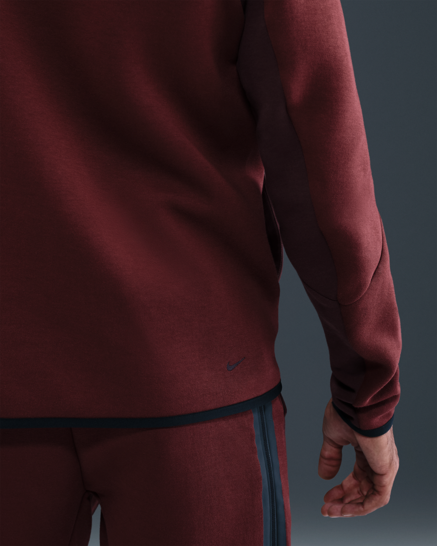Nike Tech Men's Fleece Windrunner Full-Zip Jacket - Dark Team Red/Burgundy Crush/Black - View 2