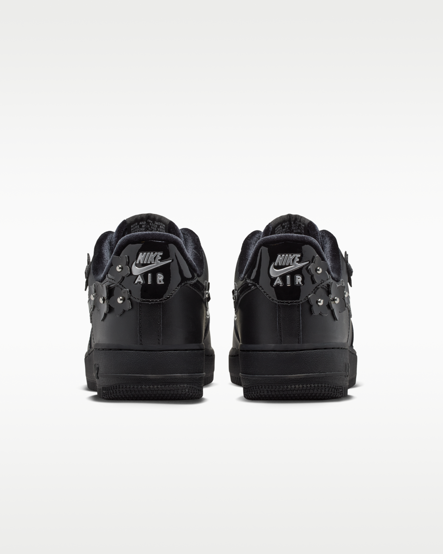 Nike Air Force 1 '07 'Florette' Women's Shoes - Black/Off-Noir/Metallic Silver/Black - View 6