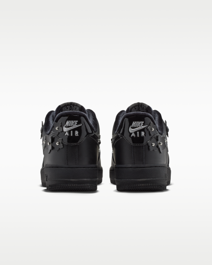Nike Air Force 1 '07 'Florette' Women's Shoes - Black/Off-Noir/Metallic Silver/Black - View 6