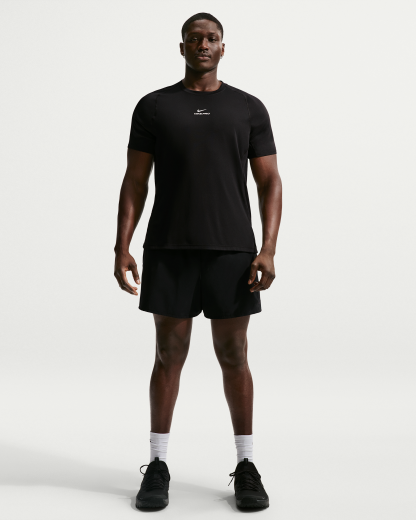 Nike Pro Training Men's Dri-FIT Short-Sleeve Top - Black/White - View 10