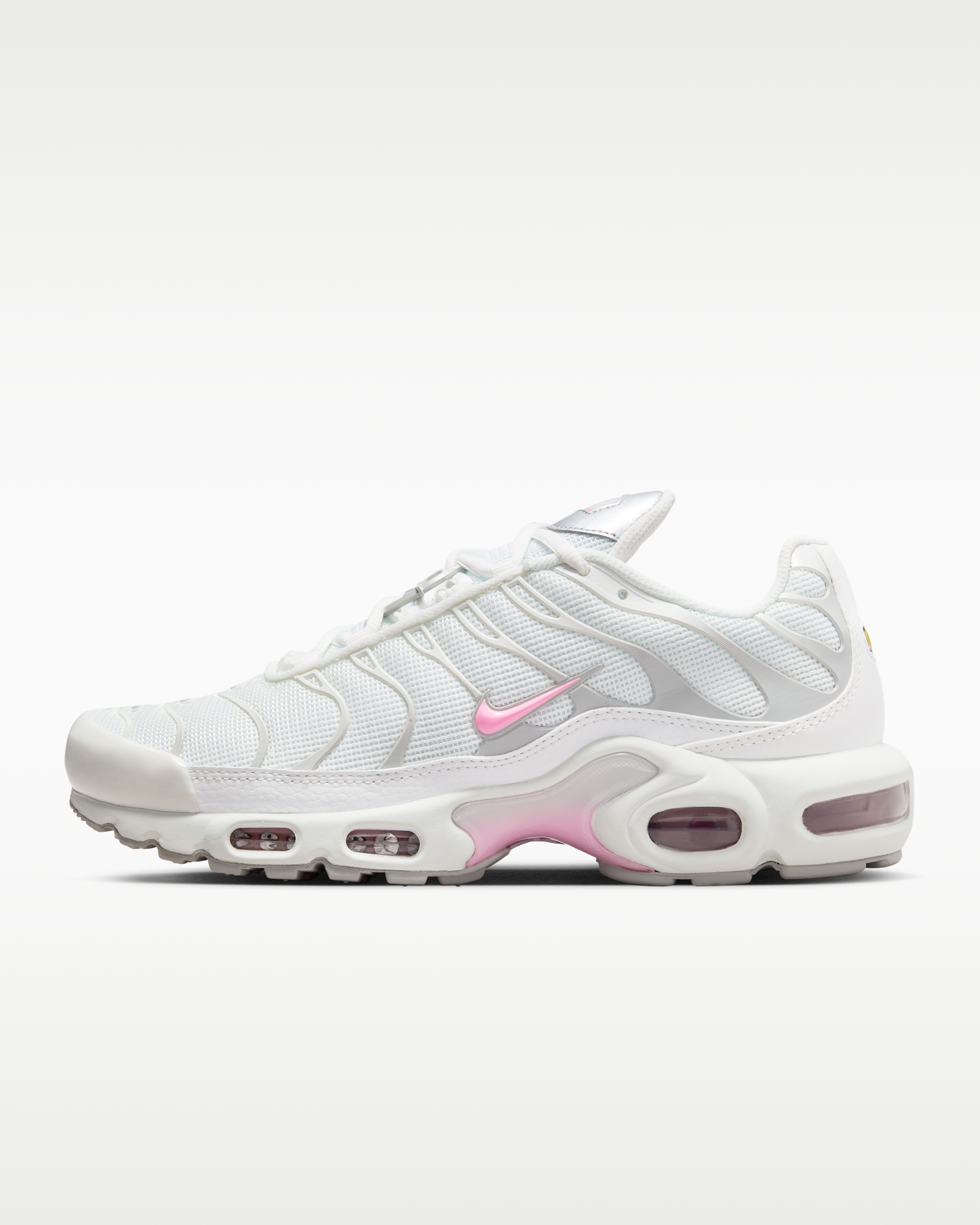 Nike Air Max Plus Women's Shoes - Summit White/Grey Fog/Metallic Silver/Pink Rise - View 1