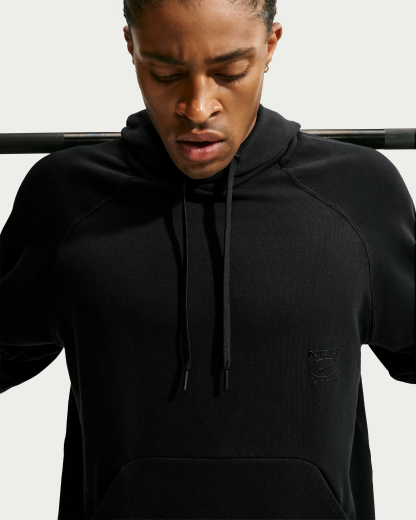 Nike N.A.C. Men's Dri-FIT Oversized Fleece Training Hoodie - Black/Black - View 3