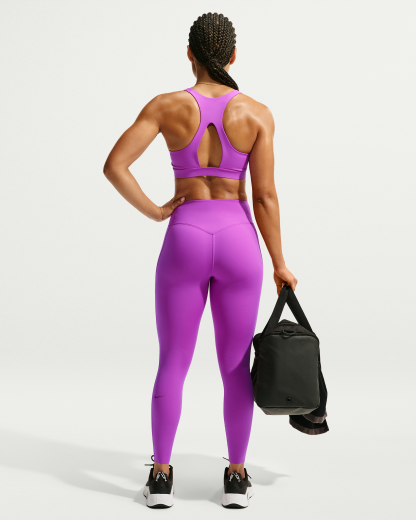 Nike Universa Women's Medium-Support Padded Sport Bra - Vivid Purple/Vivid Purple/Bold Berry - View 5