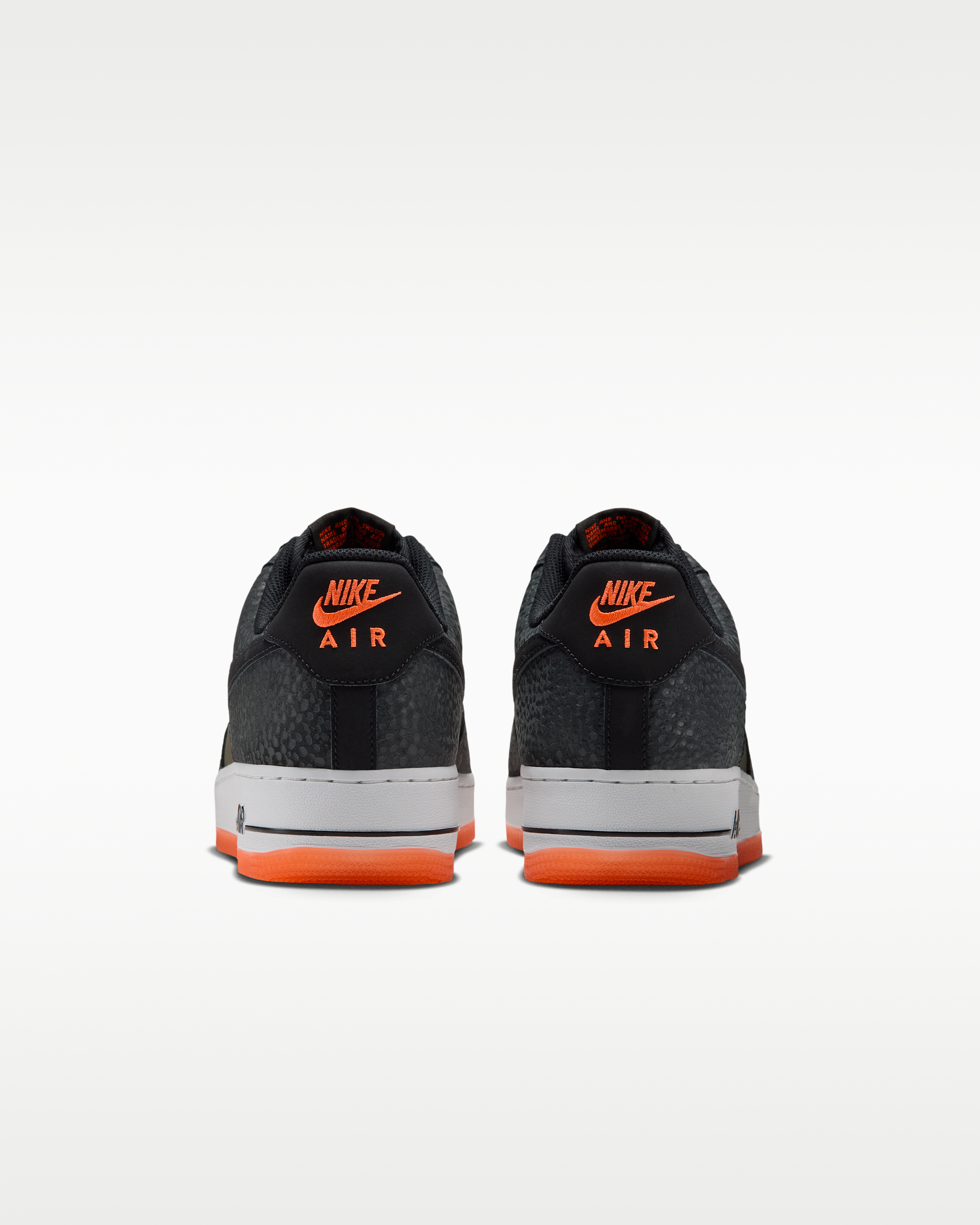 Nike Air Force 1 '07 Men's Shoes - Black/Anthracite/Total Orange/Black - View 6