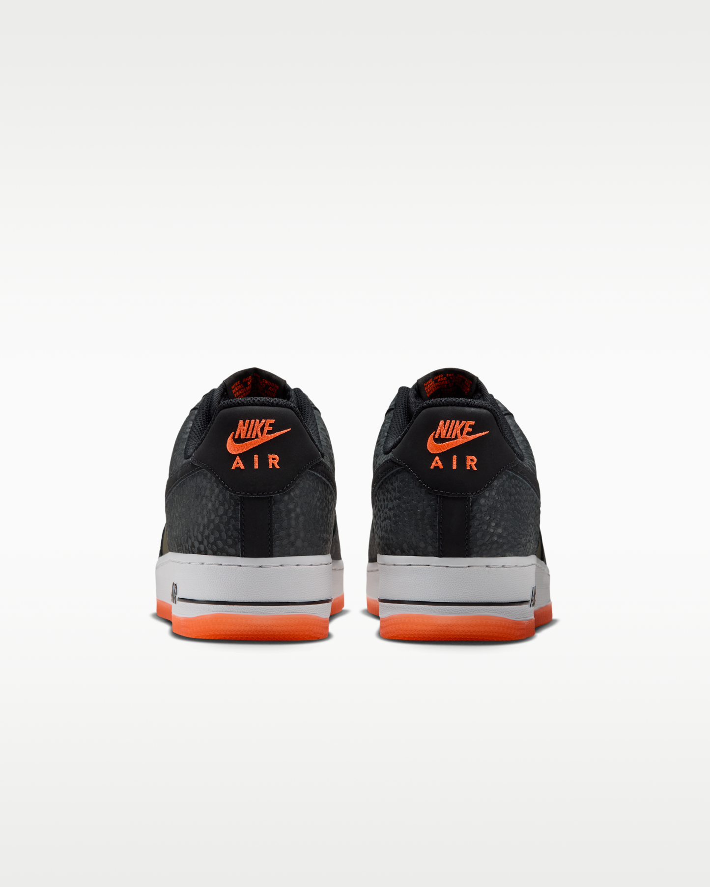 Nike Air Force 1 '07 Men's Shoes - Black/Anthracite/Total Orange/Black - View 6
