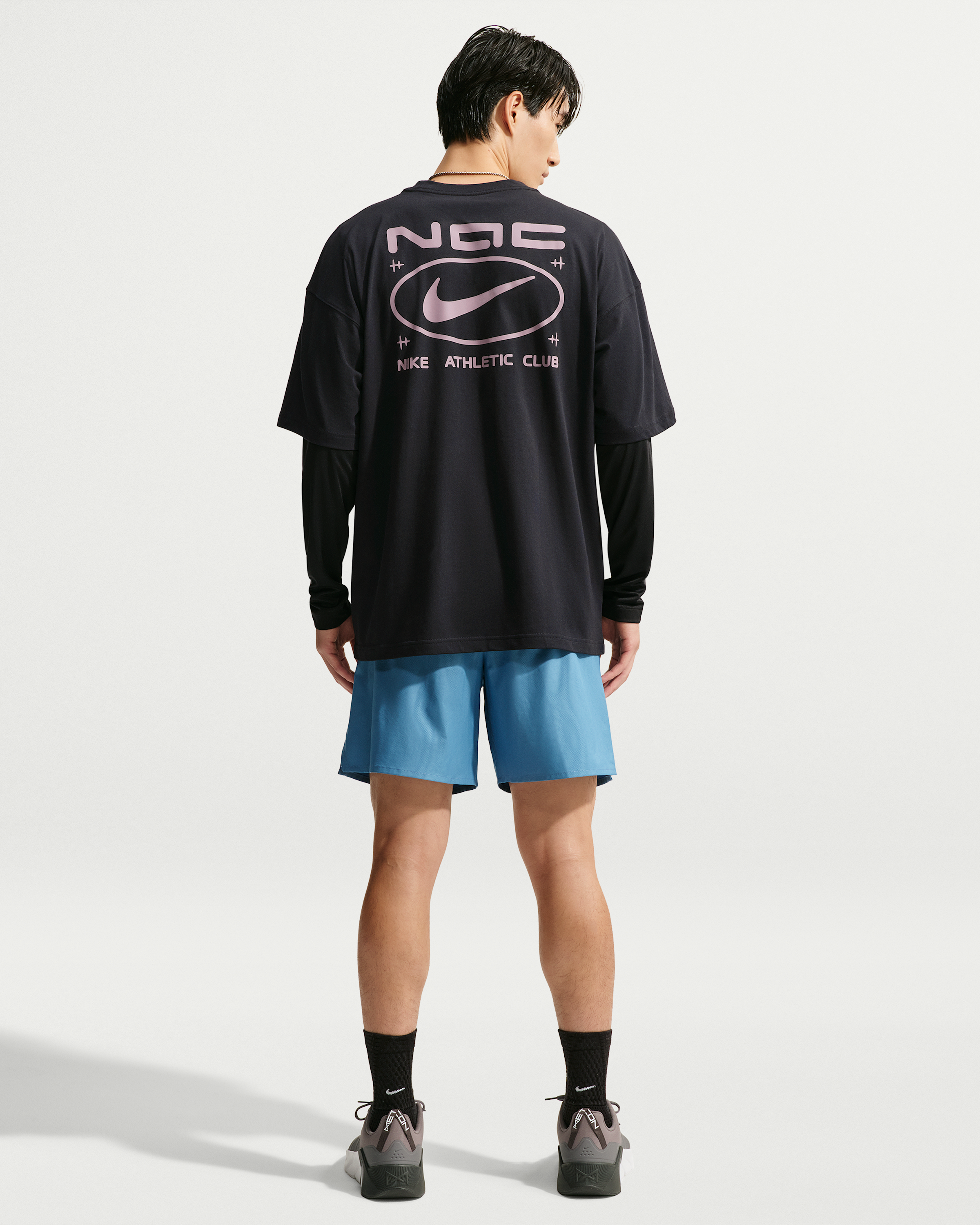 Nike N.A.C. Men's Oversized T-Shirt - Black/Purple Smoke - View 5