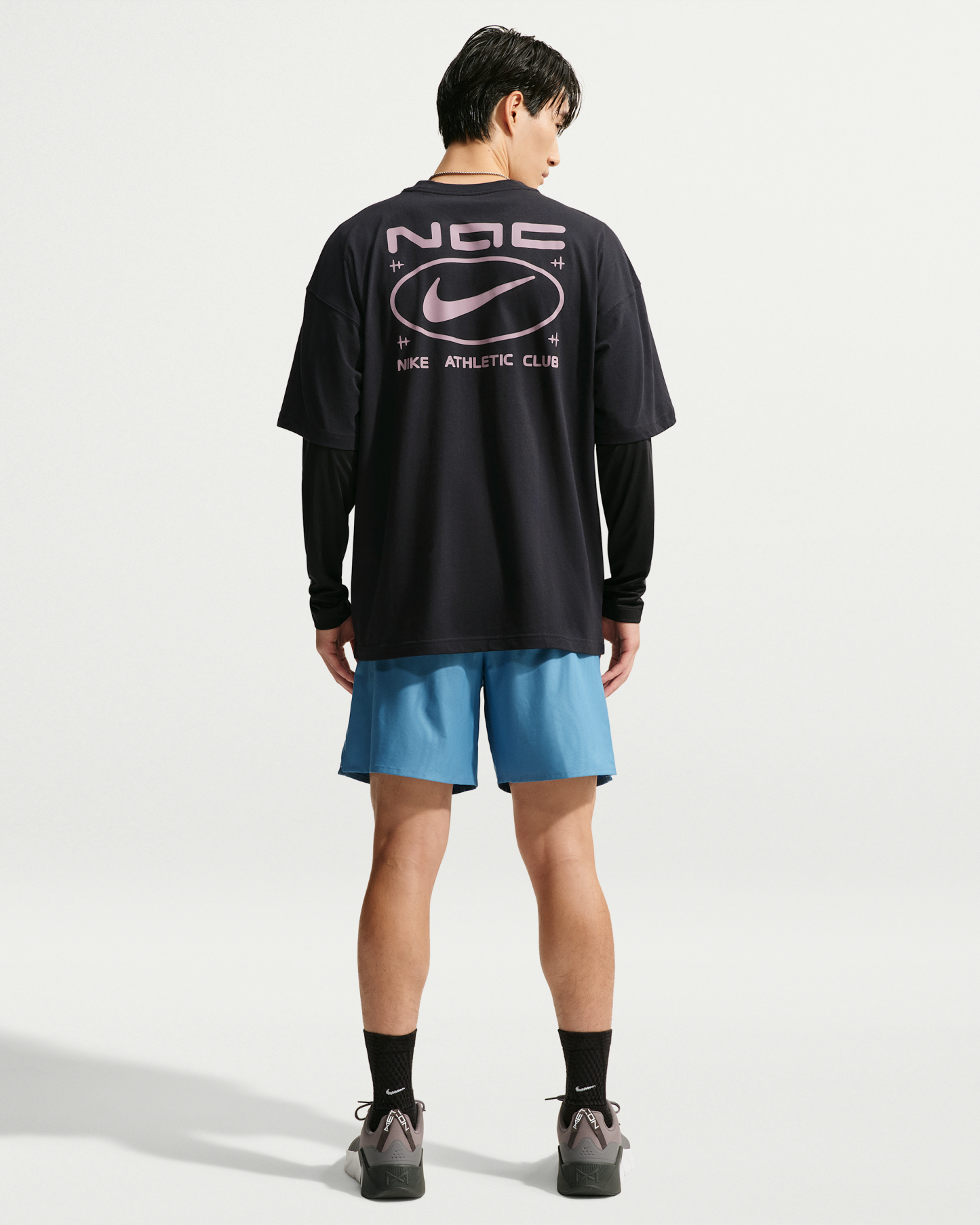 Nike N.A.C. Men's Oversized T-Shirt - Black/Purple Smoke - View 5